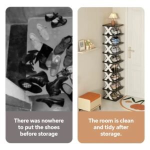 9 tier space saving vertical shoe rack stackable organizer for entryway closet dorm