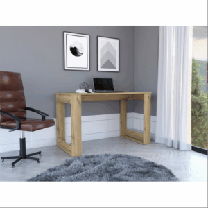 fcj aurora wooden gaming desk standing computer table with metal frame for writing and gaming