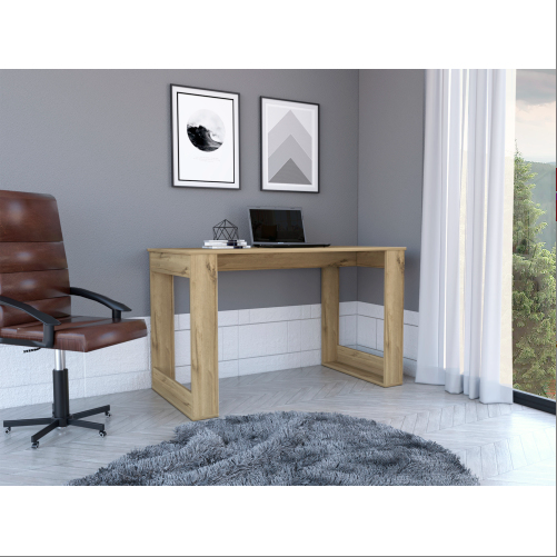 fcj aurora wooden gaming desk standing computer table with metal frame for writing and gaming