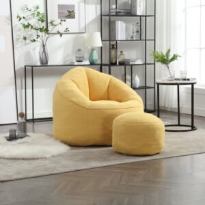 fcj high pressure foam bean bag chair bedding style padded foam padding compressed bean bag footrest comfortable bean bag sofa