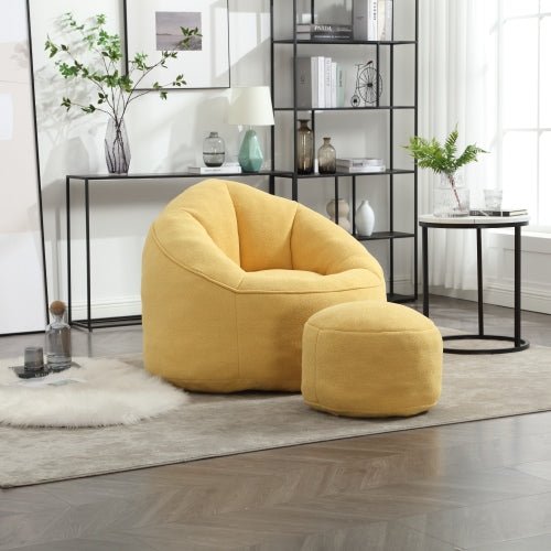 fcj high pressure foam bean bag chair bedding style padded foam padding compressed bean bag footrest comfortable bean bag sofa