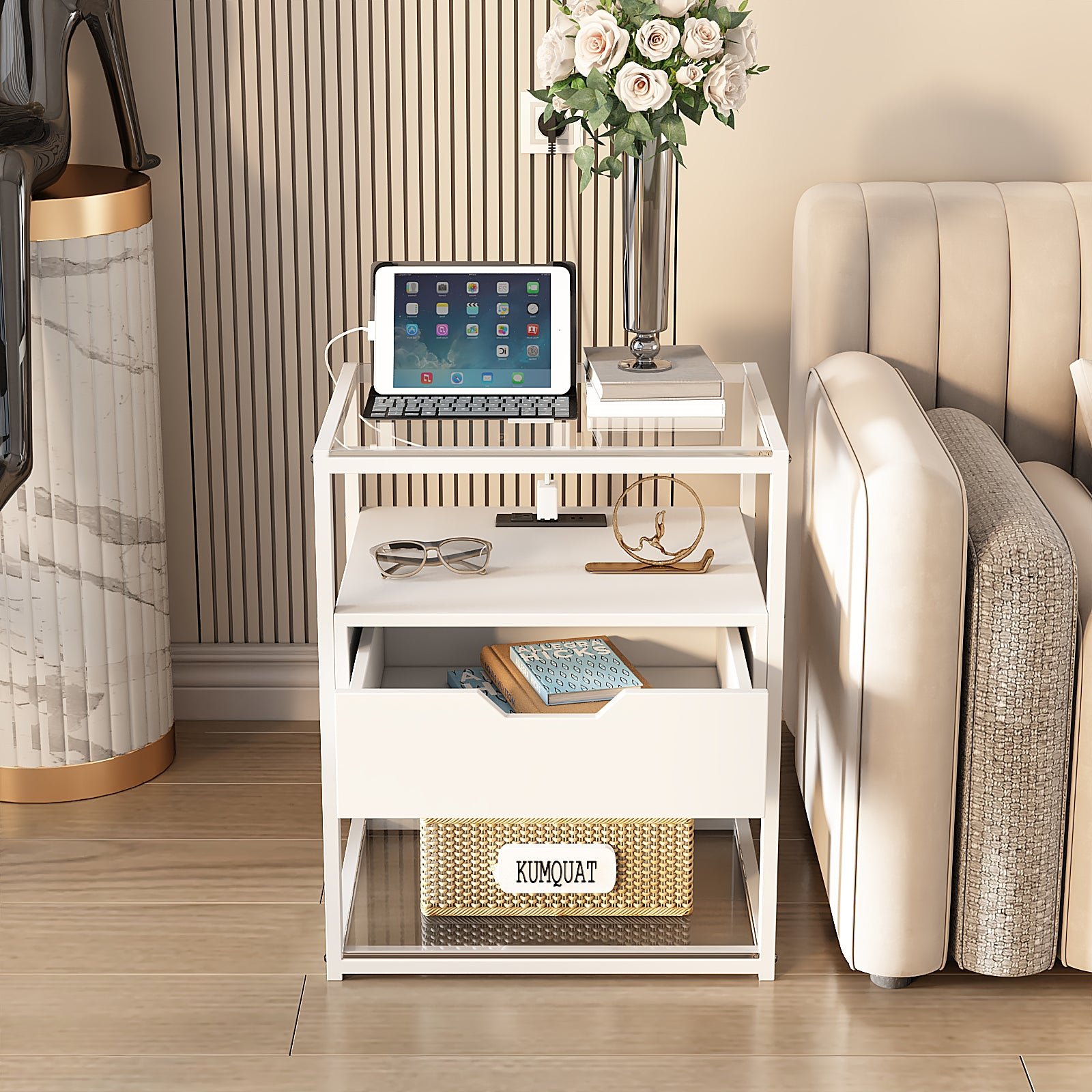 yq jenmw modern simple and luxury bedroom nightstand simple shelf
