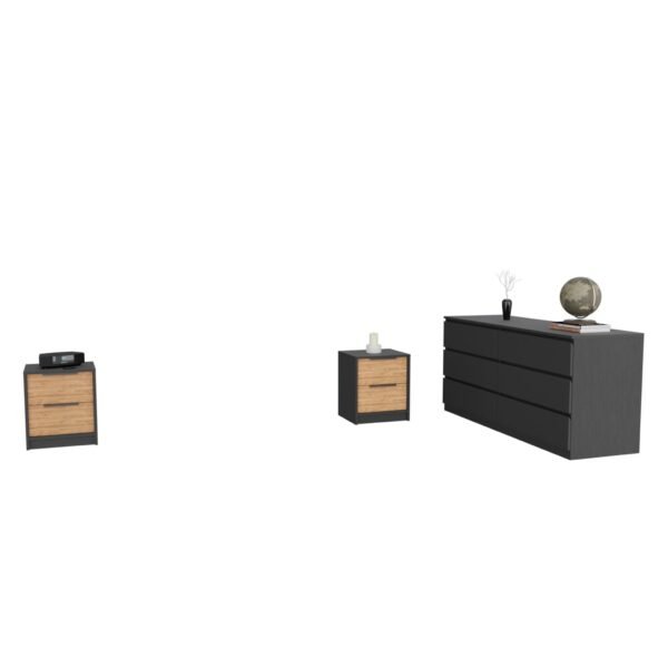 hms modern luxury three piece brown and black king size bedroom set european style solid wood furniture for home use