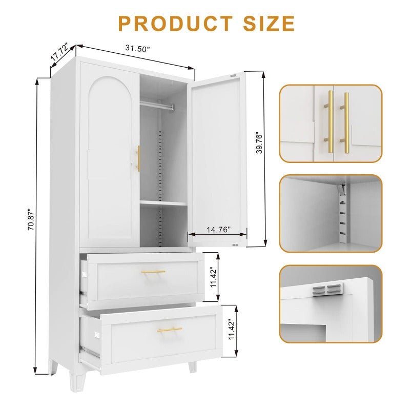 2 doors 2 drawers wardrobe