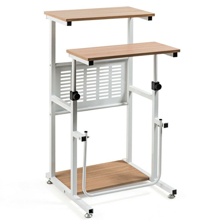 adjustable height stand up desk computer workstation