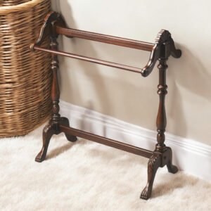 hms 31 dark brown hand carved wood blanket stand elegant bedroom furniture