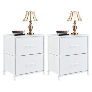 set of 2 fabric drawers for living room nightstand table closet chest dressers furniture clothes display cabinet