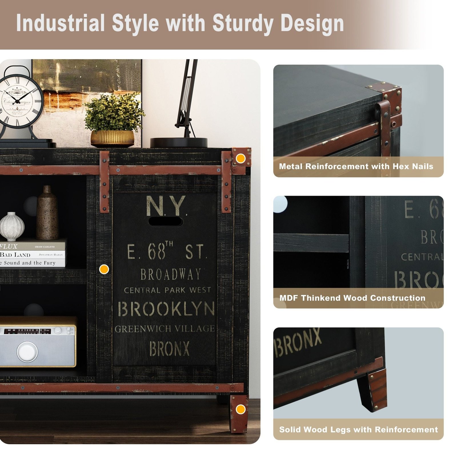 30' tall industrial farmhouse tv stand sliding barn doors rustic black television console table cabinet for 55 inch tvs media