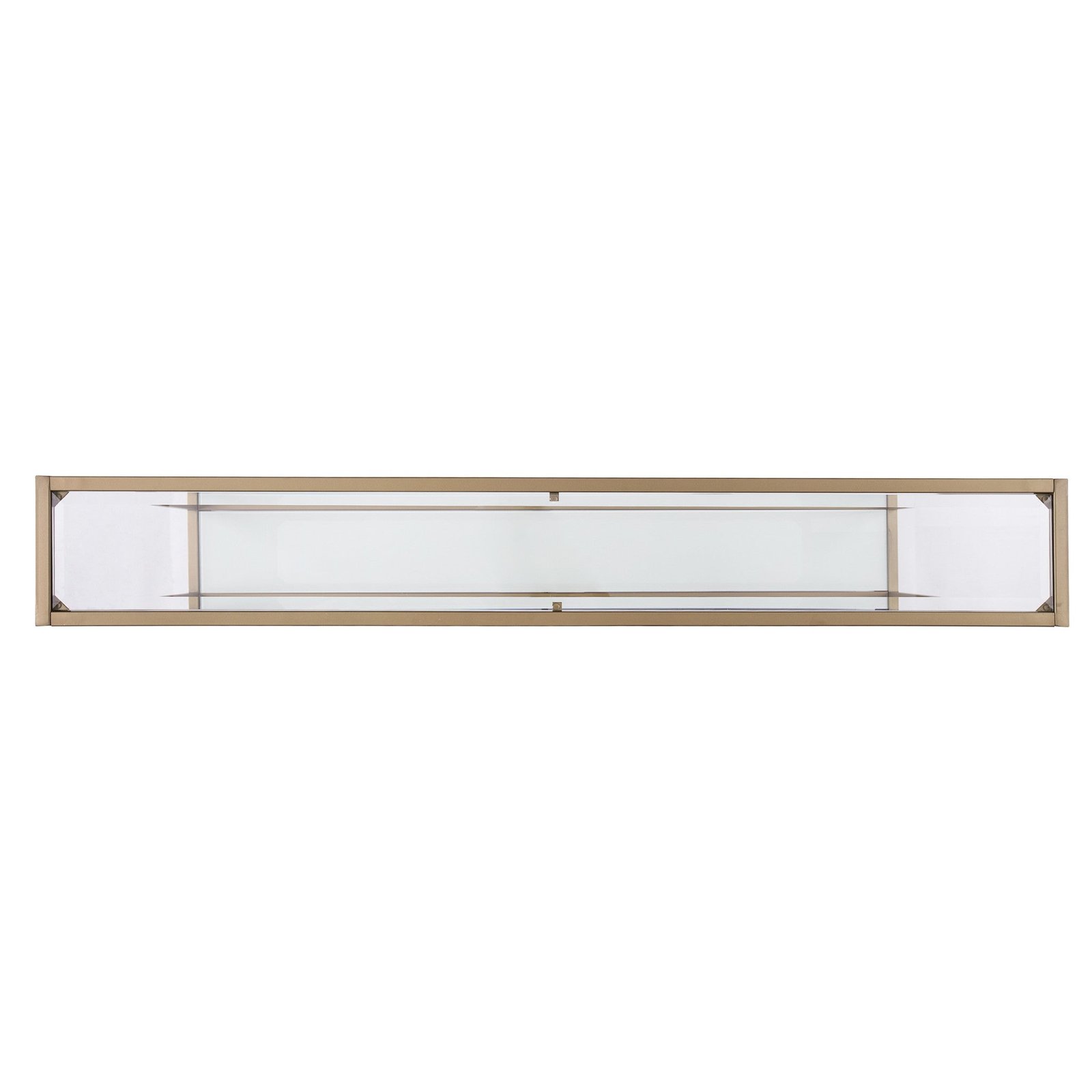 hms 56" clear and gold glass mirrored frame console table with shelves elegant home décor console tables
