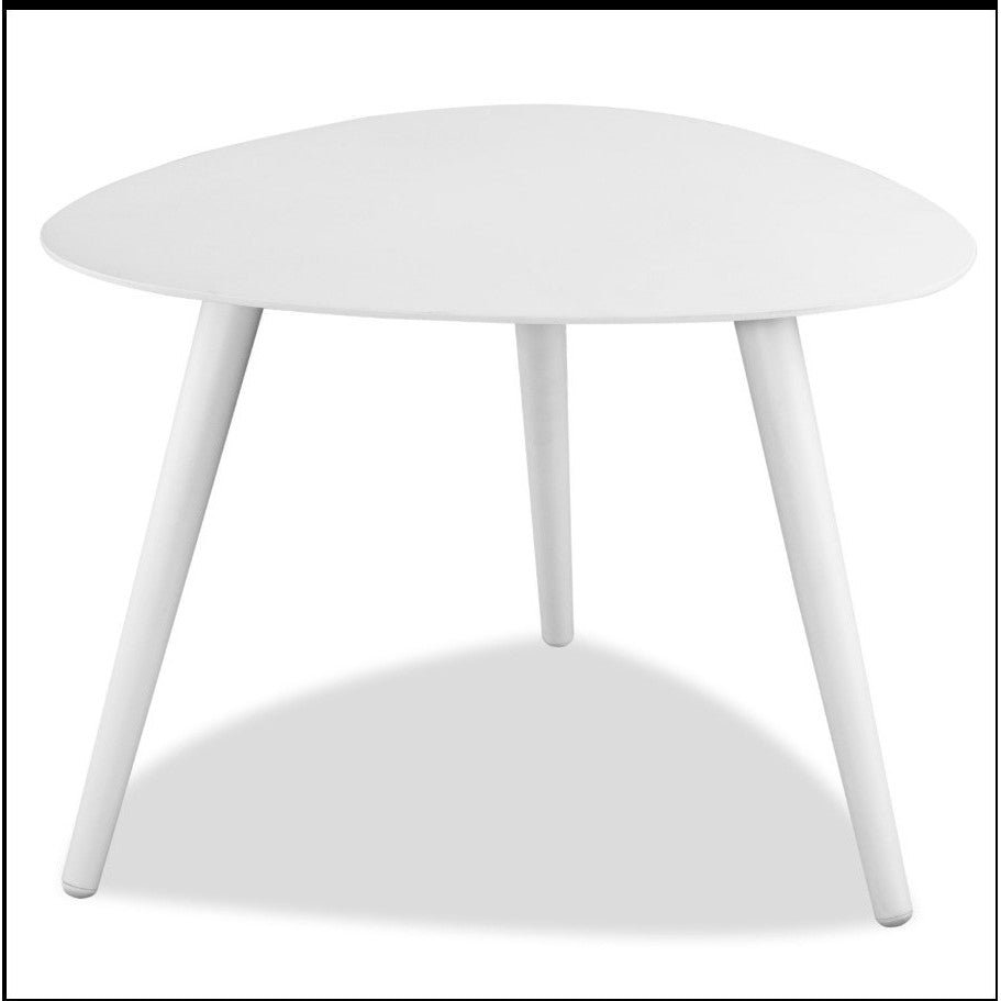 14" hms white aluminum end table elegant living room furniture