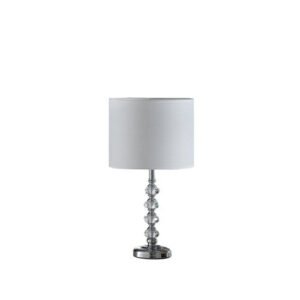17.75" in modern kayli crystal cut orb chrome metal table lamp
