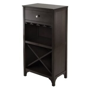 ancona one drawer modular wine rack with glass rack and x shelf elegant wine cabinet for storage and display