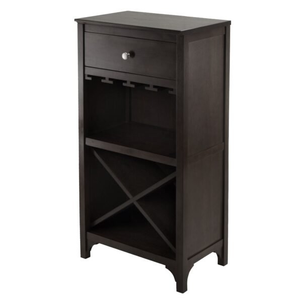 ancona one drawer modular wine rack with glass rack and x shelf elegant wine cabinet for storage and display
