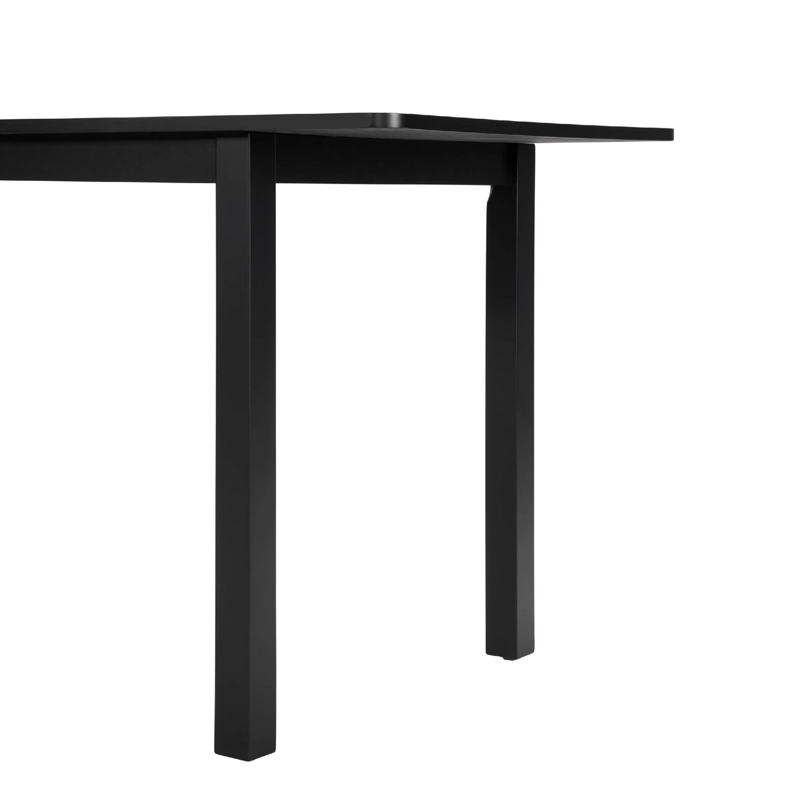 59'' extendable black wooden dining table modern home office furniture for 4 8 people for small spaces kitchen & living room use