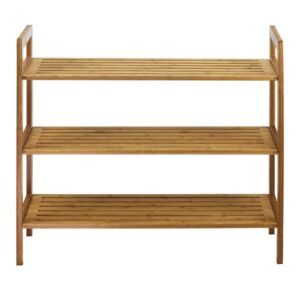 3 tier natural bamboo shoe rack