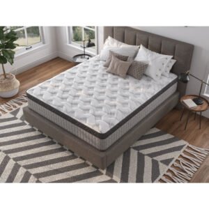 assembled in usa 10" twin diamond innerspring hybrid and cooling gel memory foam mattress, pressure relief